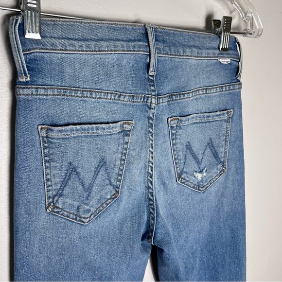 Mother The Insider  Crop Step Fray Jeans Thrilling Shots Sz 25 - Picture 4 of 9